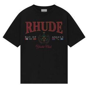 RHUDE BAY OF ANGELS YACHT TEE BLACK SIZE L